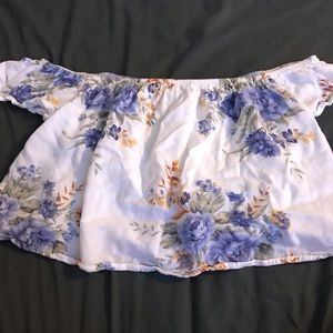 forever 21 flowy crop top